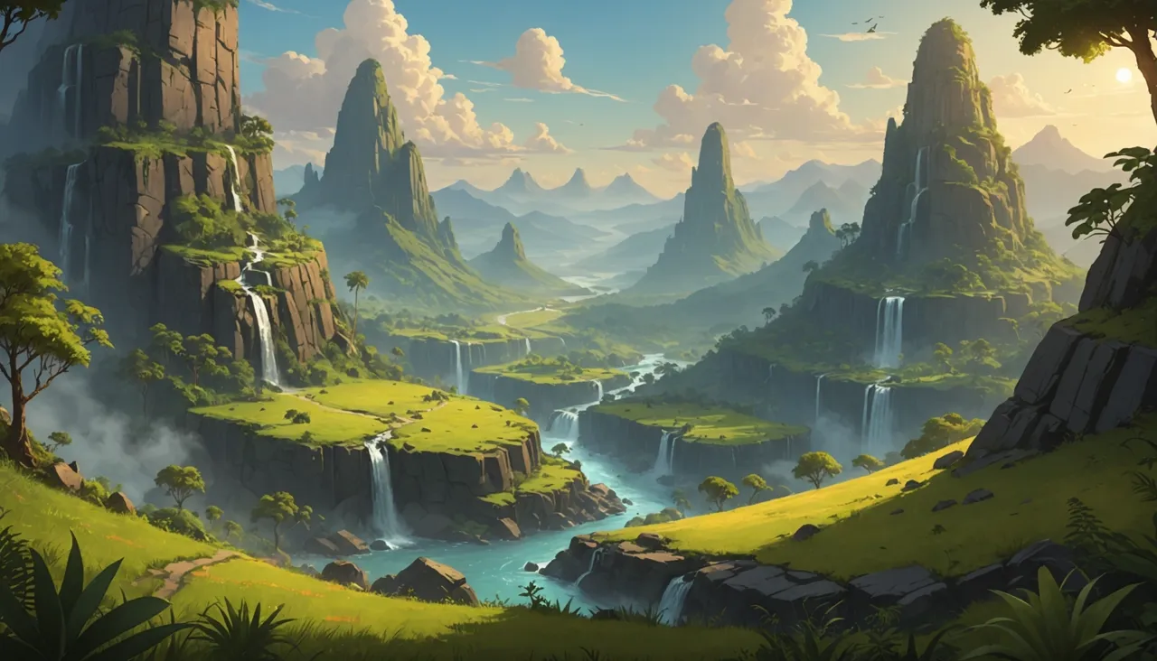 A prehistoric valley of waterfalls and jungle spires at golden hour — setting up a dedicated ARK server