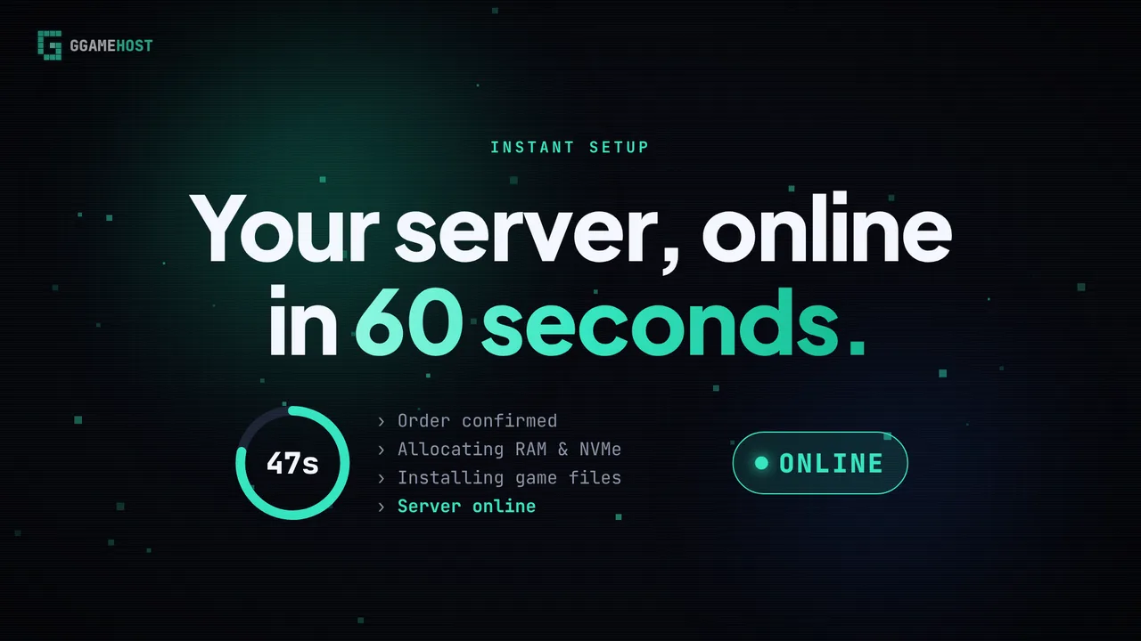 GGameHost video: your game server online in 60 seconds